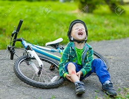 Child Crying fell off of bike
